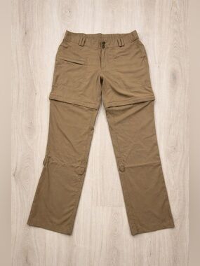 Magellan Zip Off Convertible Pants M Khaki Hiking Outdoor Utility Granola Girl